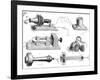 Engraving Diagram Showing Alexander Graham Bells Telephone System-null-Framed Art Print