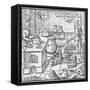 Engraving from De Re Metallica-null-Framed Stretched Canvas