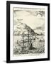 Engraving from the Journal of Jacob Le Maire Depicting the Arrival at the Cocos Islands, Tonga-null-Framed Giclee Print