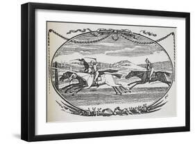 Engraving Of a Horse Race-Thomas Bewick-Framed Giclee Print