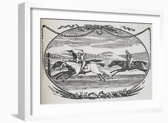 Engraving Of a Horse Race-Thomas Bewick-Framed Giclee Print