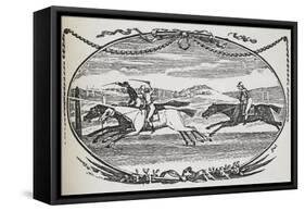 Engraving Of a Horse Race-Thomas Bewick-Framed Stretched Canvas