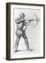 Engraving of a Knight Aiming a Crossbow-L. Massard-Framed Giclee Print