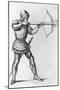 Engraving of a Knight Aiming a Crossbow-L. Massard-Mounted Giclee Print