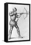 Engraving of a Knight Aiming a Crossbow-L. Massard-Framed Stretched Canvas