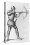 Engraving of a Knight Aiming a Crossbow-L. Massard-Stretched Canvas