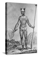 Engraving of a Man from the Marquesas Islands Covered in a Full Body Tattoo after Grigorii Ivanovic-null-Stretched Canvas