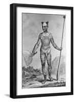 Engraving of a Man from the Marquesas Islands Covered in a Full Body Tattoo after Grigorii Ivanovic-null-Framed Giclee Print