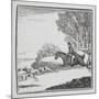 Engraving Of a Man Out Hunting On Horseback With Dogs-Thomas Bewick-Mounted Giclee Print