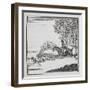 Engraving Of a Man Out Hunting On Horseback With Dogs-Thomas Bewick-Framed Giclee Print