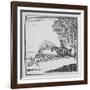 Engraving Of a Man Out Hunting On Horseback With Dogs-Thomas Bewick-Framed Giclee Print