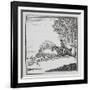 Engraving Of a Man Out Hunting On Horseback With Dogs-Thomas Bewick-Framed Giclee Print