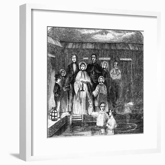 Engraving of A Mormon Baptism-null-Framed Giclee Print