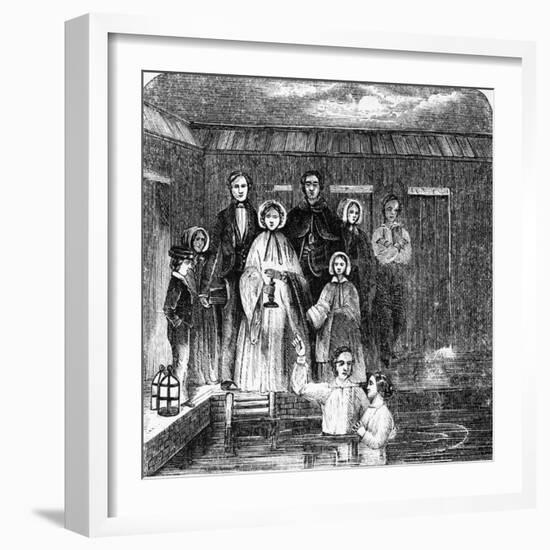 Engraving of A Mormon Baptism-null-Framed Giclee Print