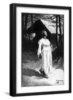 Engraving of African Am Woman Singing-null-Framed Giclee Print