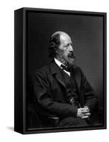 Engraving of Alfred Tennyson, English Poet-null-Framed Stretched Canvas