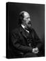 Engraving of Alfred Tennyson, English Poet-null-Stretched Canvas