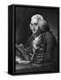 Engraving of Benjamin Franklin, American Philosopher, Author and Scientist-null-Framed Stretched Canvas