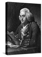 Engraving of Benjamin Franklin, American Philosopher, Author and Scientist-null-Stretched Canvas
