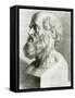 Engraving of Bust of Hippocrates-National Library of Medicine-Framed Stretched Canvas