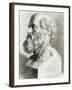 Engraving of Bust of Hippocrates-National Library of Medicine-Framed Photographic Print