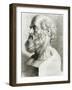 Engraving of Bust of Hippocrates-National Library of Medicine-Framed Photographic Print