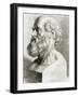 Engraving of Bust of Hippocrates-National Library of Medicine-Framed Photographic Print