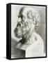 Engraving of Bust of Hippocrates-National Library of Medicine-Framed Stretched Canvas