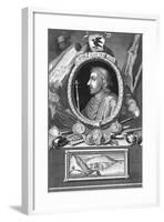 Engraving of Canute King of Danes-null-Framed Giclee Print