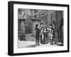 Engraving of Carol Singers in Winter by E. Rosch-null-Framed Premium Photographic Print