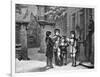 Engraving of Carol Singers in Winter by E. Rosch-null-Framed Photographic Print