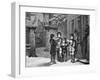 Engraving of Carol Singers in Winter by E. Rosch-null-Framed Photographic Print