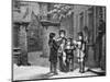 Engraving of Carol Singers in Winter by E. Rosch-null-Mounted Photographic Print