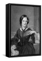 Engraving of Charlotte Bronte-null-Framed Stretched Canvas