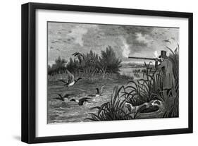 Engraving Of Duck Shooting-Bettmann-Framed Giclee Print