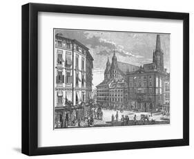 Engraving of Eisenstadt Town Square-null-Framed Giclee Print