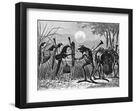 Engraving of Frog and Insect Musicians-null-Framed Giclee Print