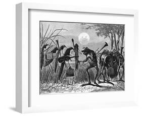 Engraving of Frog and Insect Musicians-null-Framed Giclee Print