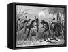 Engraving of Frog and Insect Musicians-null-Framed Stretched Canvas