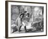 Engraving of Gulliver before the Citizens of Brobdingnag-null-Framed Giclee Print