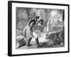 Engraving of Gulliver before the Citizens of Brobdingnag-null-Framed Giclee Print