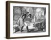 Engraving of Gulliver before the Citizens of Brobdingnag-null-Framed Giclee Print