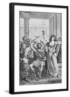 Engraving of Hannibal and His Men Celebrating in Capua-null-Framed Giclee Print