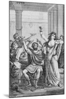 Engraving of Hannibal and His Men Celebrating in Capua-null-Mounted Giclee Print