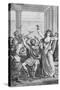 Engraving of Hannibal and His Men Celebrating in Capua-null-Stretched Canvas