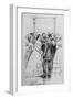 Engraving of Jefferson Davis and Wife Greeting Guests-null-Framed Giclee Print