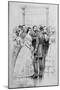 Engraving of Jefferson Davis and Wife Greeting Guests-null-Mounted Giclee Print