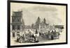 Engraving of Marketplace in Mexico-null-Framed Giclee Print