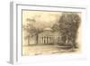 Engraving of Monticello, Charlottesville, Virginia-null-Framed Art Print