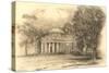Engraving of Monticello, Charlottesville, Virginia-null-Stretched Canvas